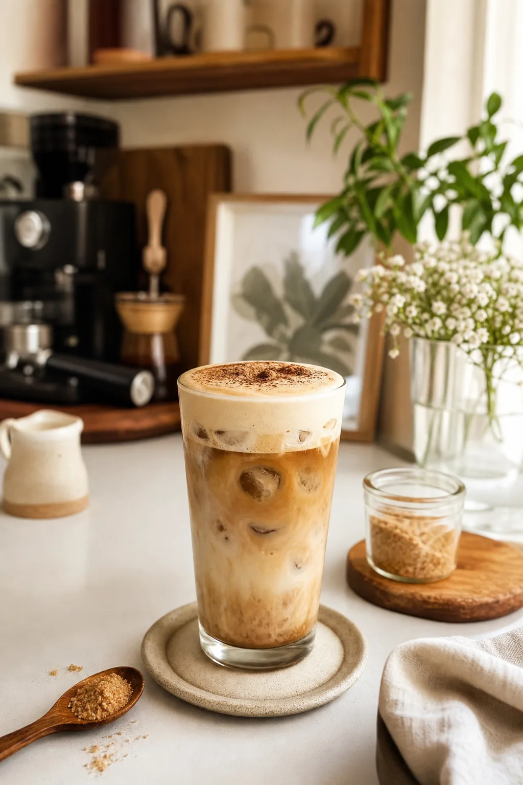 Brown Sugar Cold Foam Iced Latte